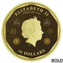 2022 Gold Tokelau Vivat Humanitas 1/10 oz Prooflike