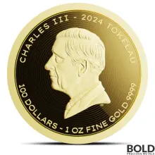 2024 1 oz Tokelau Vivat Humanitas Gold Coin (Prooflike)