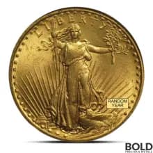 $20 Saint Gaudens Gold Coin (MS65, NGC or PCGS)