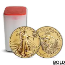 2023 1 oz American Gold Eagle Tube (20 Coins, BU)