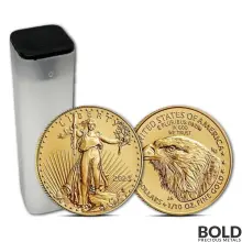 2023 1/10 oz American Gold Eagle Tube (50 Coins, BU)