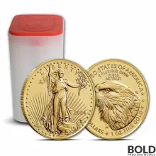 2024 1 oz American Gold Eagle Tube (20 Coins, BU)