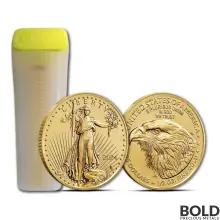 2024 1/2 oz American Gold Eagle Tube (40 Coins, BU)
