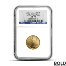 1/4 oz America Eagle MS70 NGC Gold Coin (Early Releases)