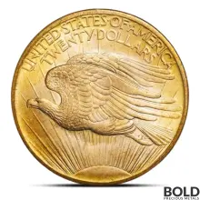 1908 $20 St Gaudens "No Motto" Gold Coin (MS66, NGC or PCGS)