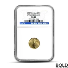 1/10 oz America Eagle MS70 NGC Gold Coin (Early Releases)