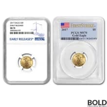 2017 Gold American Eagle PCGS/NGC MS70 - 1/10 oz