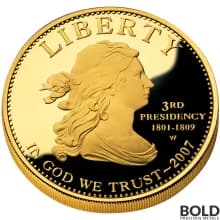 2007-W Gold Jefferson's Liberty Proof - 1/2 oz