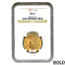 Gold American $10 Indian - NGC MS62
