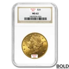Gold American $20 Liberty - NGC MS62