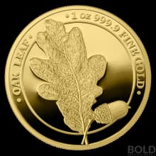 2019 Germania Gold Oak Leaf Proof Round - 1 oz