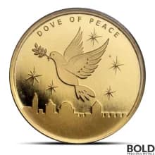 2024 1/25 oz Holy Land Mint Dove of Peace Gold Round
