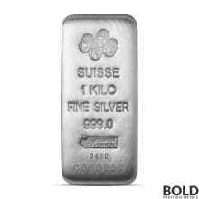 1 Kilo PAMP Suisse Silver Bar - Box of 15