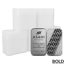 1 oz Asahi Silver Bar - 100 Pieces - 5 Tubes of 20