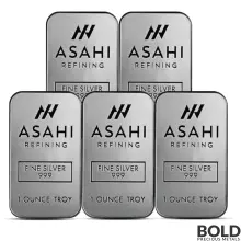 1 oz Asahi Silver Bar (Lot of 5)