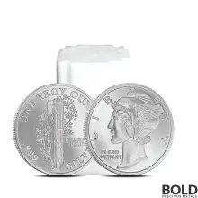 1 oz CNT Minting Mercury Dime Design Silver Round (Tube of 20)