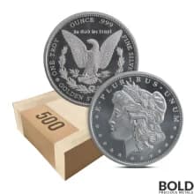 1 oz GSM Morgan Silver Round .999 Fine - Box of 500