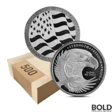 1 oz Golden State Mint Eagle Silver Round - Box of 500