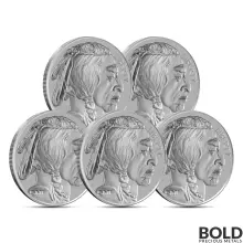 1 oz Sunshine Mint Buffalo Silver Round (Lot of 5)