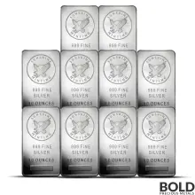 10 oz Sunshine Mint Silver Bar (Lot of 10)