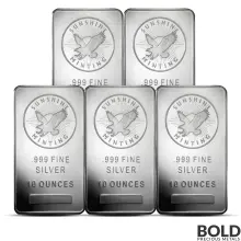 10 oz Sunshine Mint Silver Bar (Lot of 5)