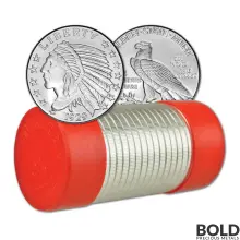 2 oz Incuse Indian Silver Round (Tube of 25)