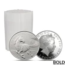 2014 Great Britain Lunar Year of the Horse Silver 20 Coin Tube (BU)