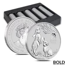 2023 1/2 oz Perth Lunar Year of the Rabbit Silver Coin BU - Box of 100