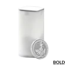 2024 1/4 oz British Royal Mint Britannia Silver - 19 Coin Tube (BU)