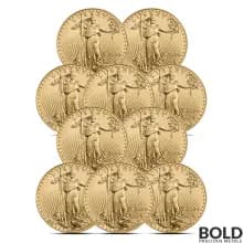 2024 1 oz American Eagle Gold Coin BU (Lot of 10)
