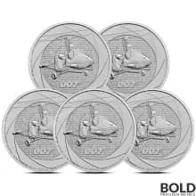 2024 1 oz British James Bond Of The 60's Silver Coin - Lot of 5