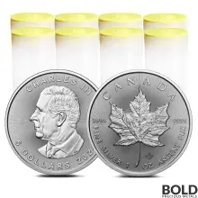 2024 1 oz Canadian Maple Leaf Silver Coin BU - Lot of 200