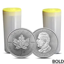 2024 1 oz Canadian Maple Leaf Silver Coin BU - Lot of 50