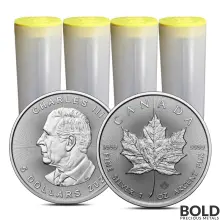 2024 1 oz Canadian Maple Leaf Silver Coin BU - Lot of 100
