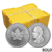 2024 1 oz Canadian Silver Maple Leaf Monster Box (500 Coins, BU)