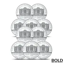 Lot of 10 - 2024 1 oz Austrian Philharmonic Silver Coin BU