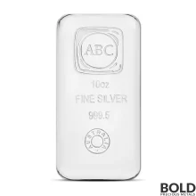 Silver 10 oz Australian Bullion Co (ABC) Cast Bar