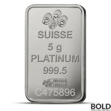 5 Gram Pamp Suisse Fortuna Platinum Bar (In Assay)