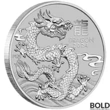 2024 1 oz Perth Lunar Year of the Dragon Platinum Coin (BU)