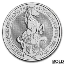 2021 Platinum Great Britain Queen's Beasts (White Horse) - 1 oz