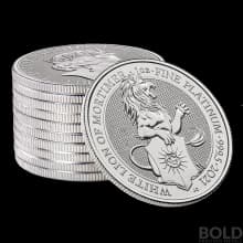 2021 Platinum Great Britain Queen's Beasts (White Lion) - 1 oz