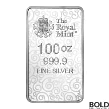 2021 Britain Great Engravers Una and the Lion 100 oz Silver Bar