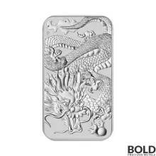 2022 Australia Perth Rectangular Dragon 1 oz Silver BU