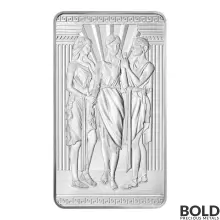 Silver 100 oz British Great Engravers: Three Graces Bar