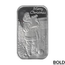 Silver - 1 oz Christmas Bar (Santa's List)
