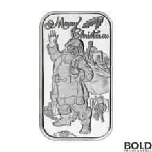 Silver - 1 oz Christmas Bar (Santa Claus)