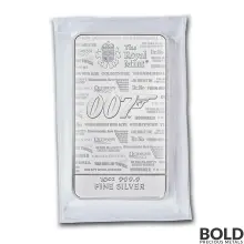 Silver 10 oz James Bond No Time To Die Bar