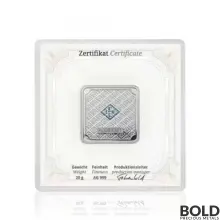 Silver 20 Gram Geiger Edelmetalle Square Bar (Original)