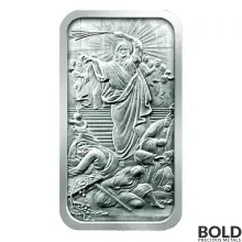 Silver 10 oz Jesus Clears the Temple Bar