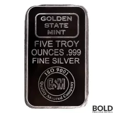 Silver 5 oz Golden State Mint Bar
